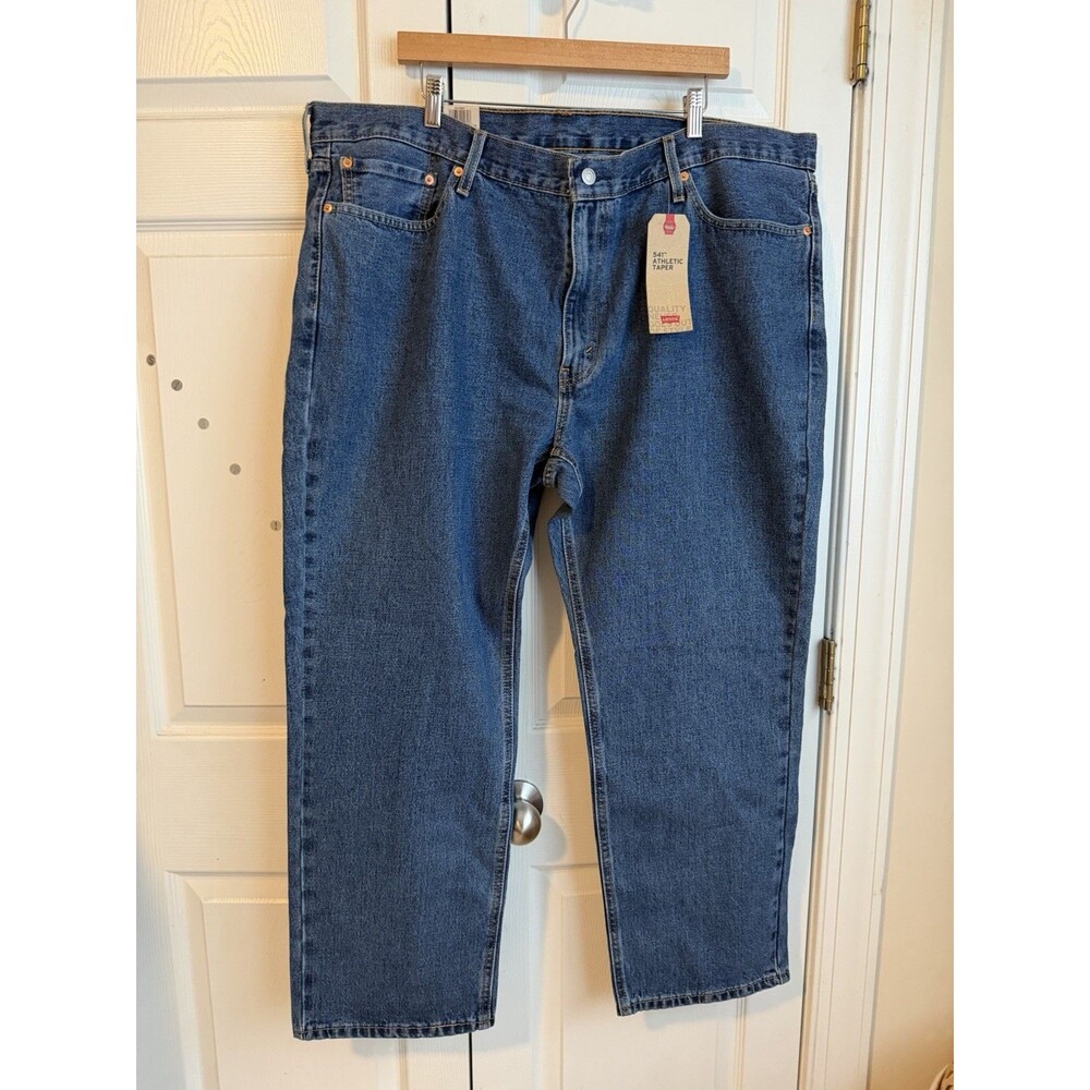 Levis jeans men's 46x30 blue Denim 541 Athletic Taper Straight Red Tab Flex NEW
